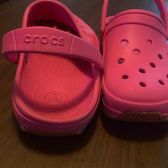 Crocs Retro Clog Kids Size 1 Unisex CROCS Classic PINK Slip On Clog Water Shoes - Picture 9 of 16